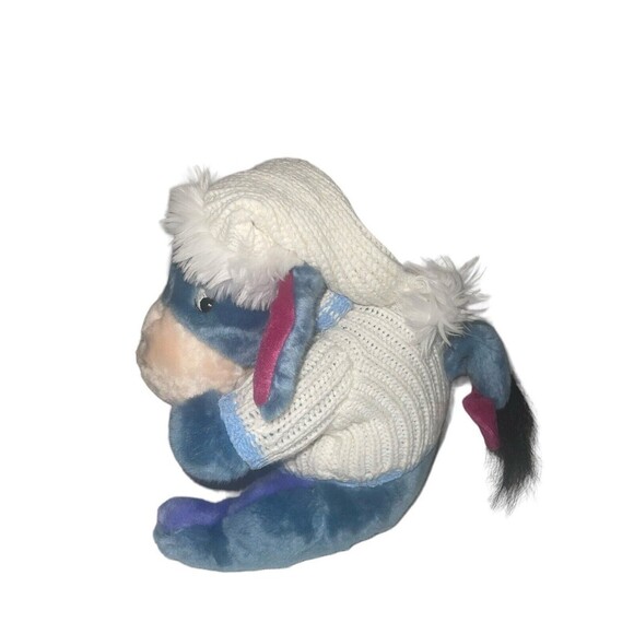Disney Store Eeyore Snowflake Sweater Winter Holiday Christmas Plush Stuffed Toy - Picture 10 of 16